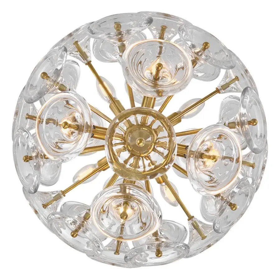 Maya Large Pendant in Unlacquered Brass - Image 6
