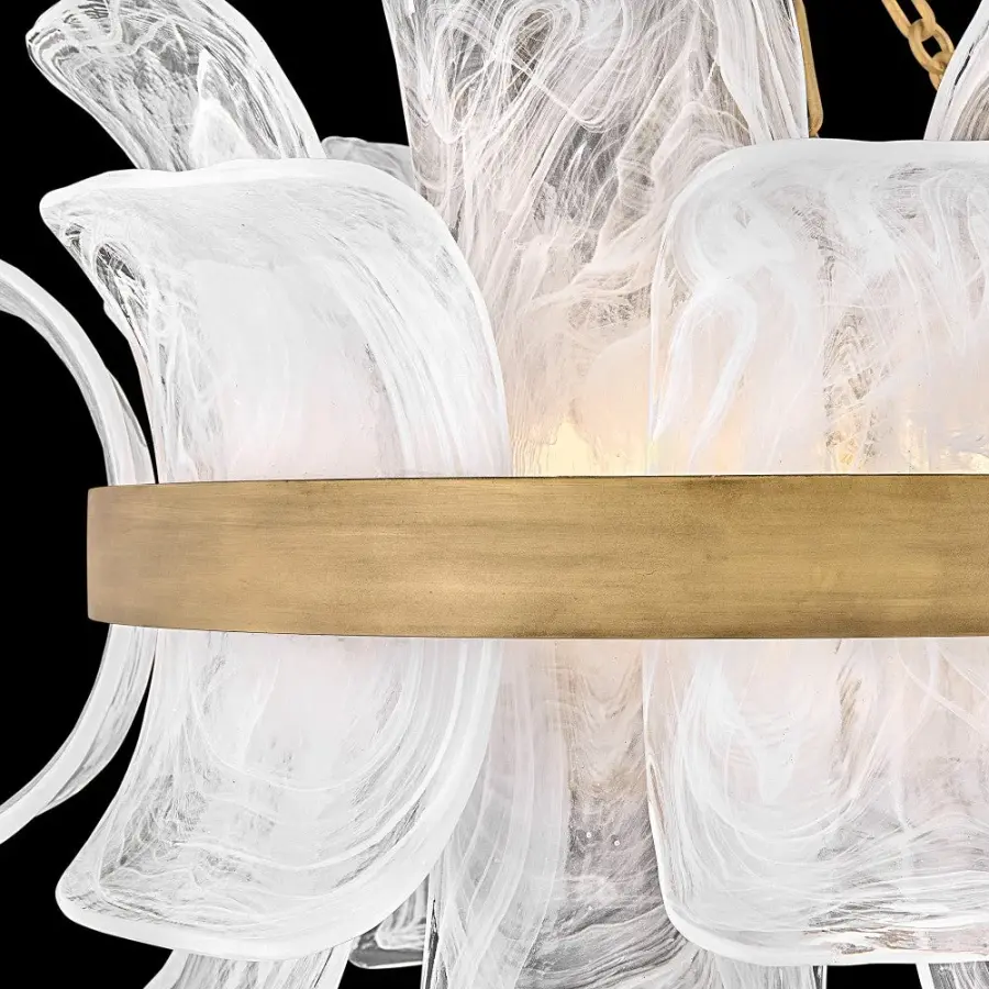 Fleur Medium Convertible Chandelier in Burnished Gold - Image 2