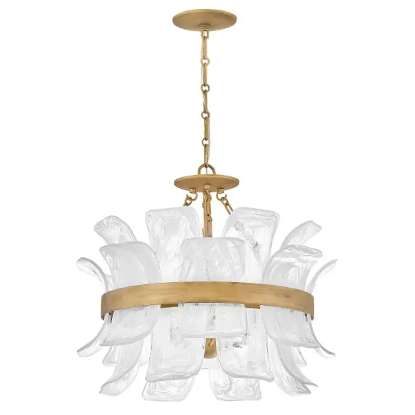 Fleur Medium Convertible Chandelier in Burnished Gold - Image 3