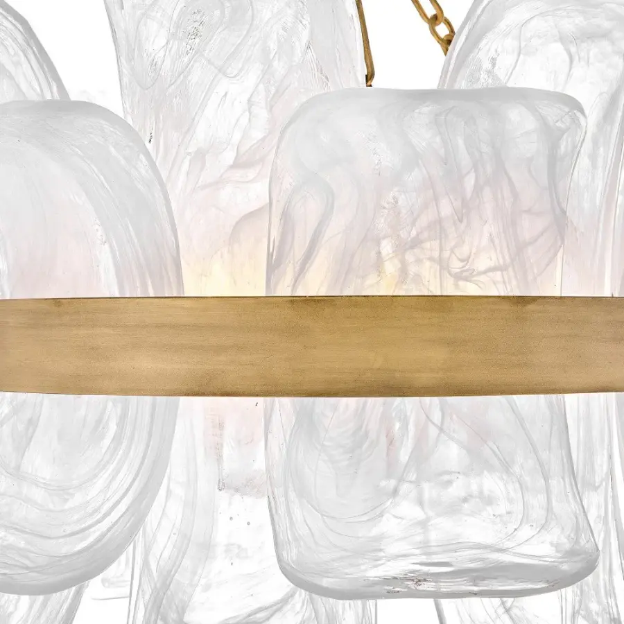 Fleur Medium Convertible Chandelier in Burnished Gold - Image 4