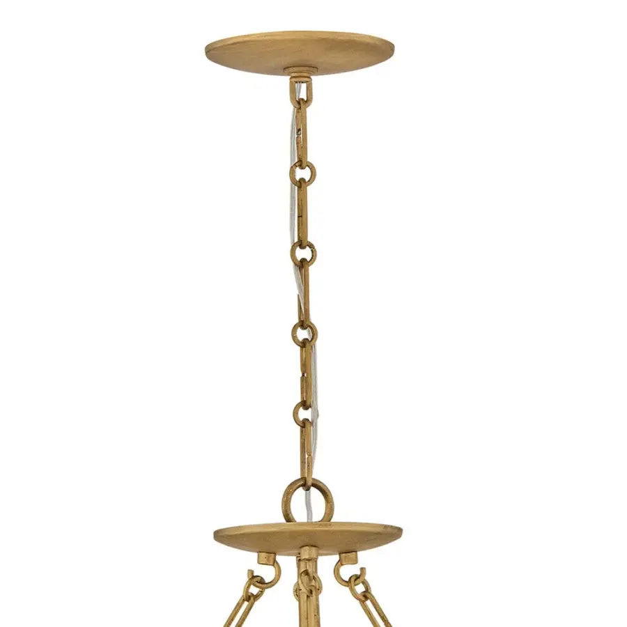 Fleur Medium Convertible Chandelier in Burnished Gold - Image 5