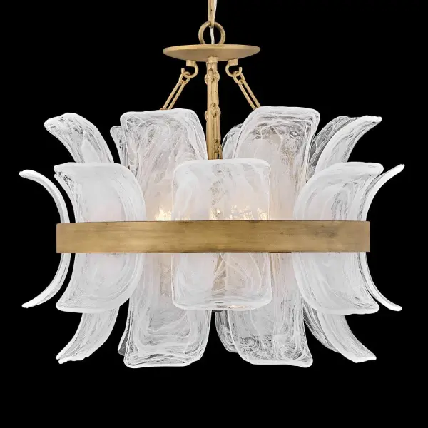 Fleur Medium Convertible Chandelier in Burnished Gold - Image 7
