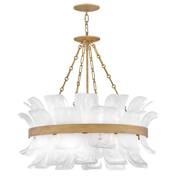Fleur Medium Drum Chandelier in Burnished Gold - Image 1