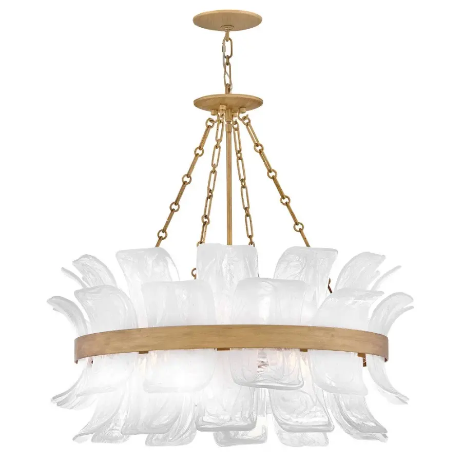 Fleur Medium Drum Chandelier in Burnished Gold - Image 1