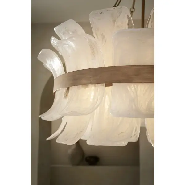 Fleur Medium Drum Chandelier in Burnished Gold - Image 11
