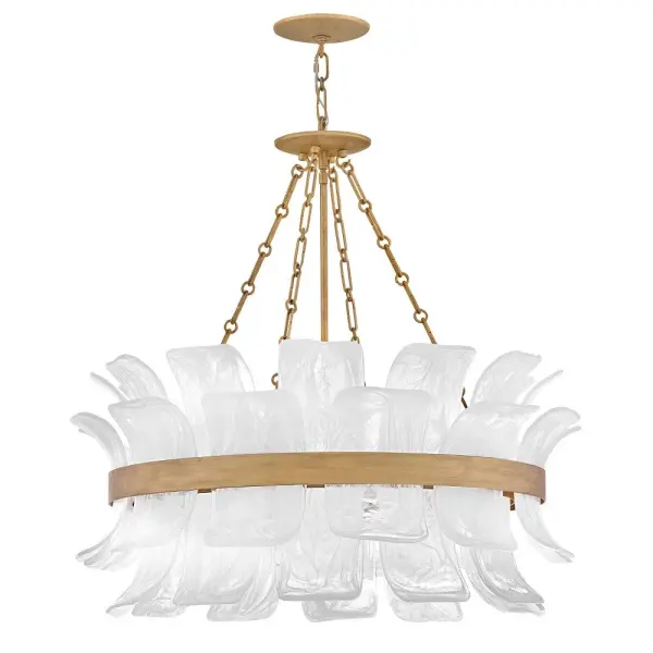 Fleur Medium Drum Chandelier in Burnished Gold - Image 3