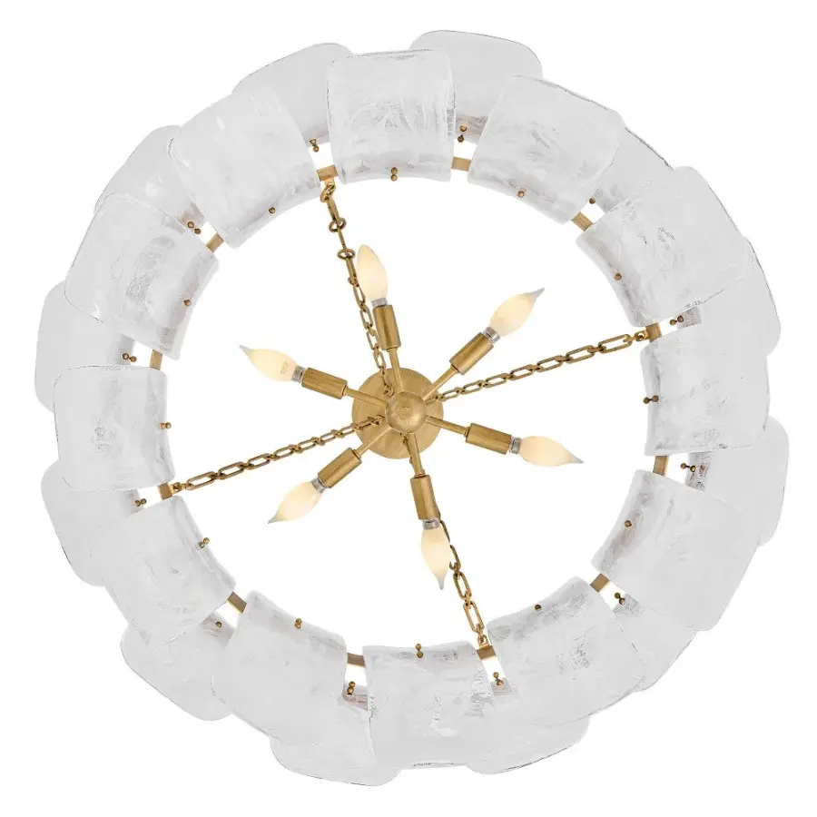 Fleur Medium Drum Chandelier in Burnished Gold - Image 7