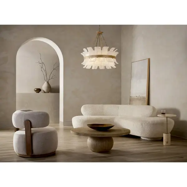 Fleur Medium Drum Chandelier in Burnished Gold - Image 10