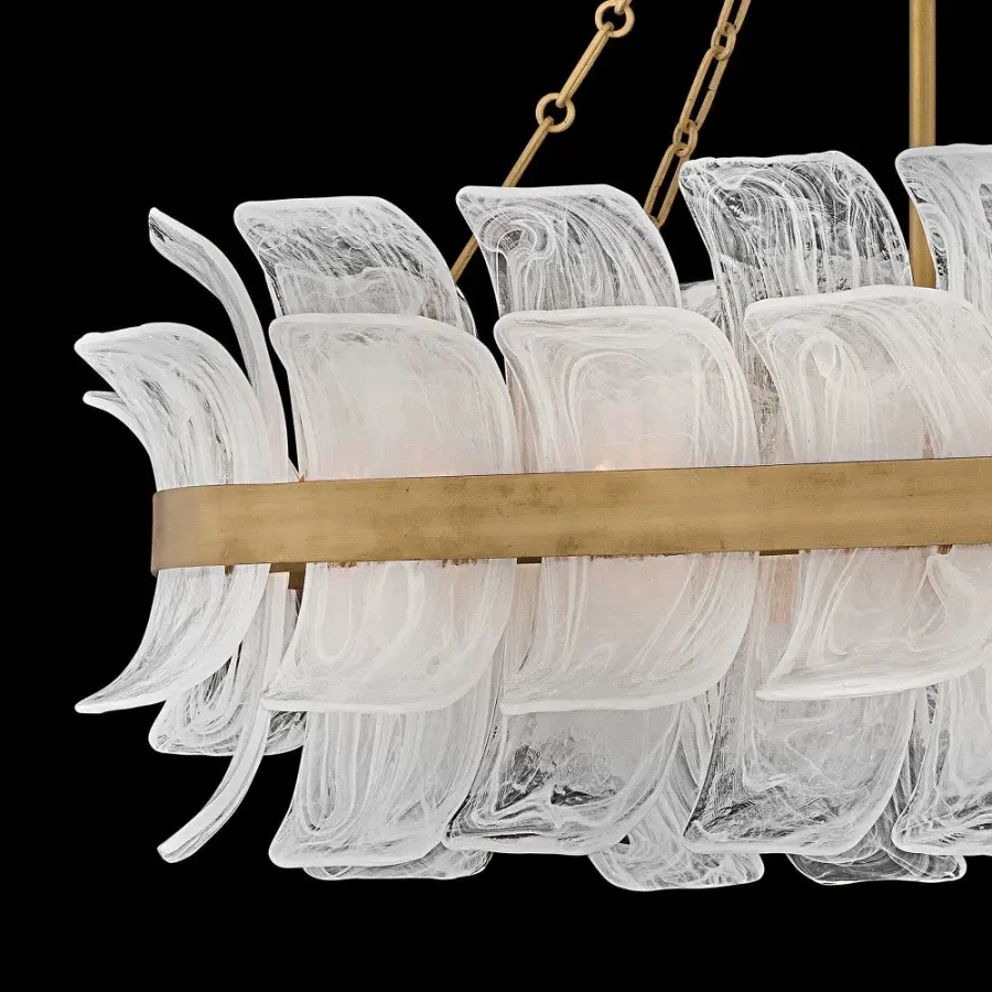 Fleur Large Ten-Light Linear Chandelier - Image 2