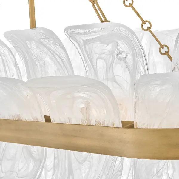 Fleur Large Ten-Light Linear Chandelier - Image 4