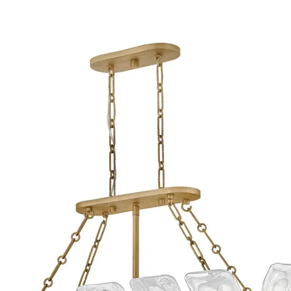 Fleur Large Ten-Light Linear Chandelier - Image 5