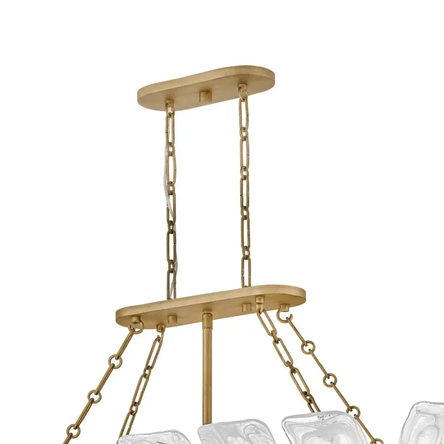 Fleur Large Ten-Light Linear Chandelier - Image 5