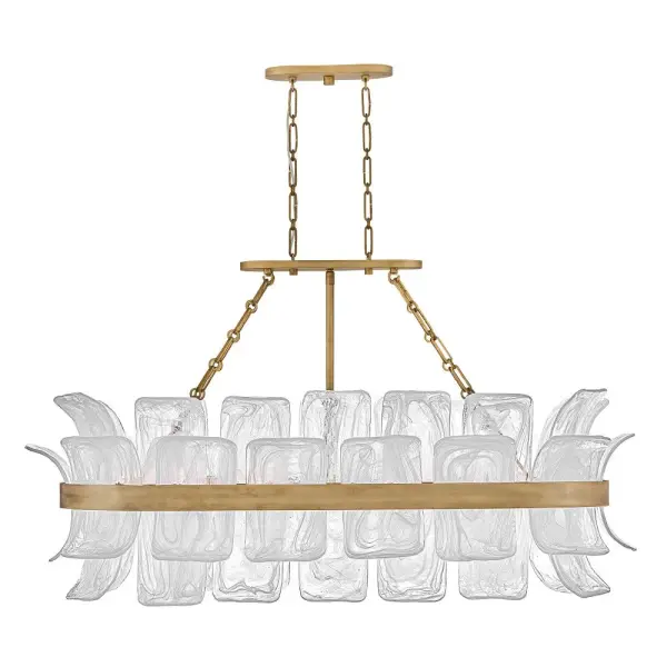 Fleur Large Ten-Light Linear Chandelier - Image 7