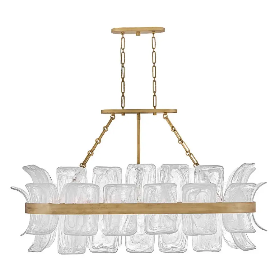 Fleur Large Ten-Light Linear Chandelier - Image 7