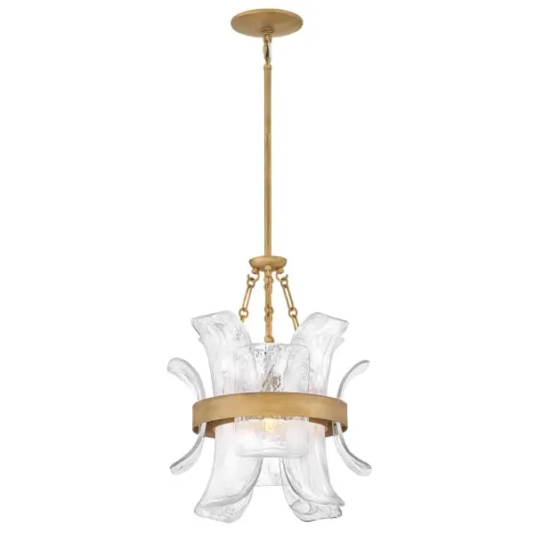 Fleur Large Pendant in Burnished Gold - Image 1