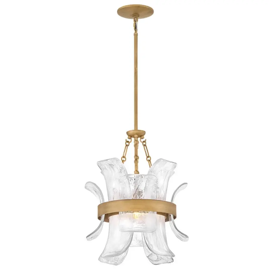 Fleur Large Pendant in Burnished Gold - Image 1