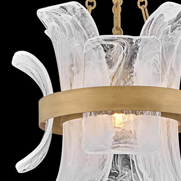 Fleur Large Pendant in Burnished Gold - Image 2