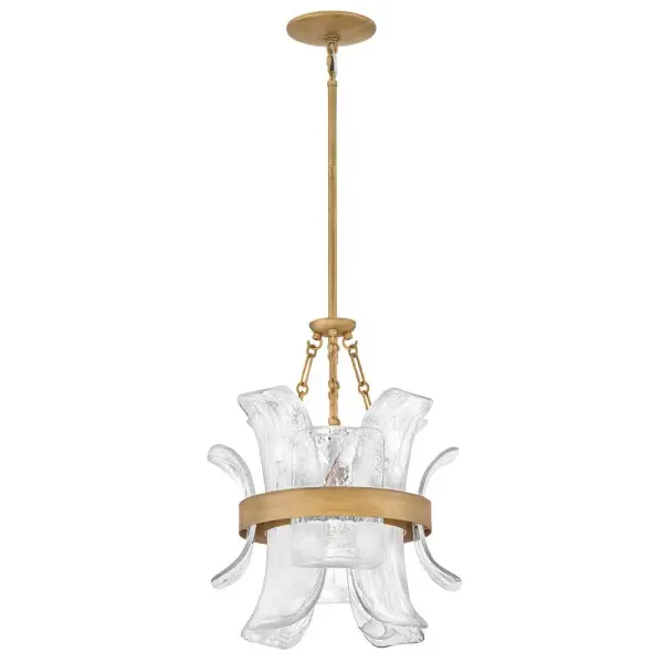 Fleur Large Pendant in Burnished Gold - Image 3