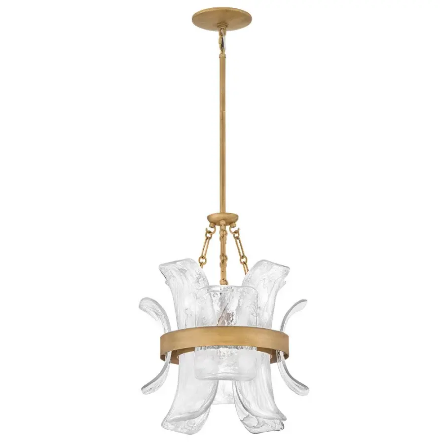 Fleur Large Pendant in Burnished Gold - Image 3