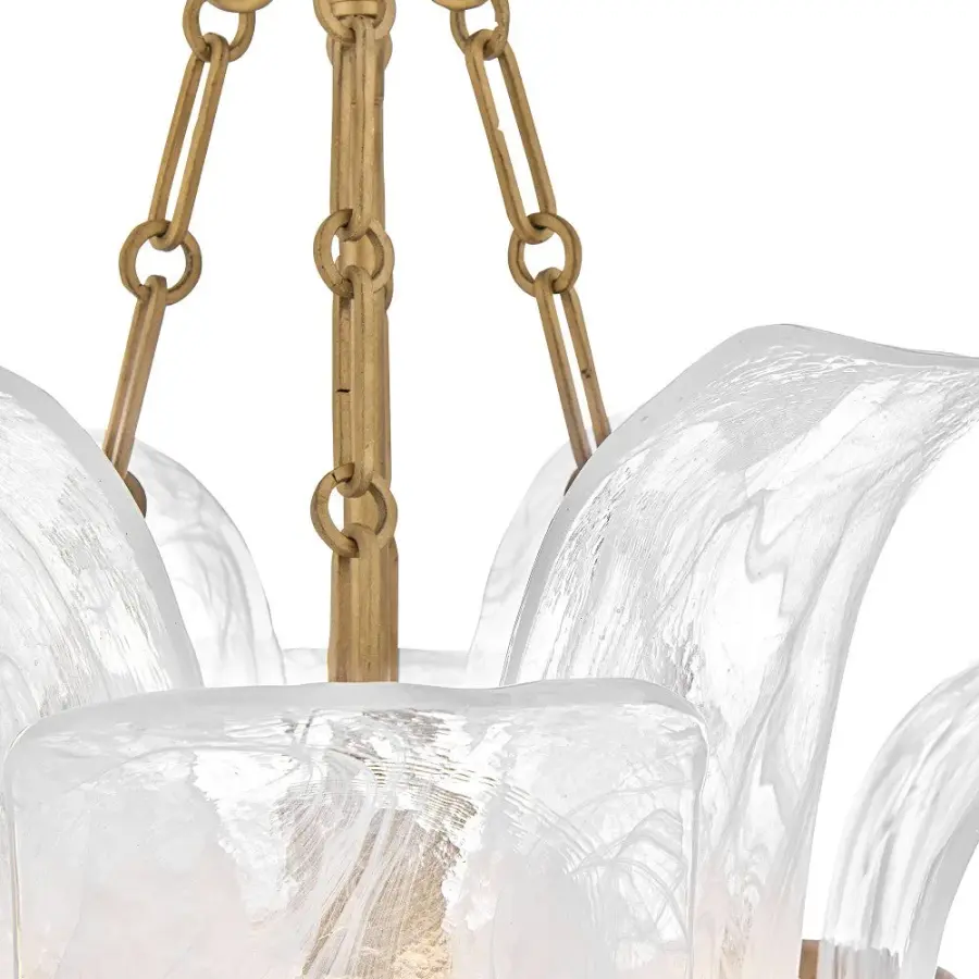 Fleur Large Pendant in Burnished Gold - Image 5