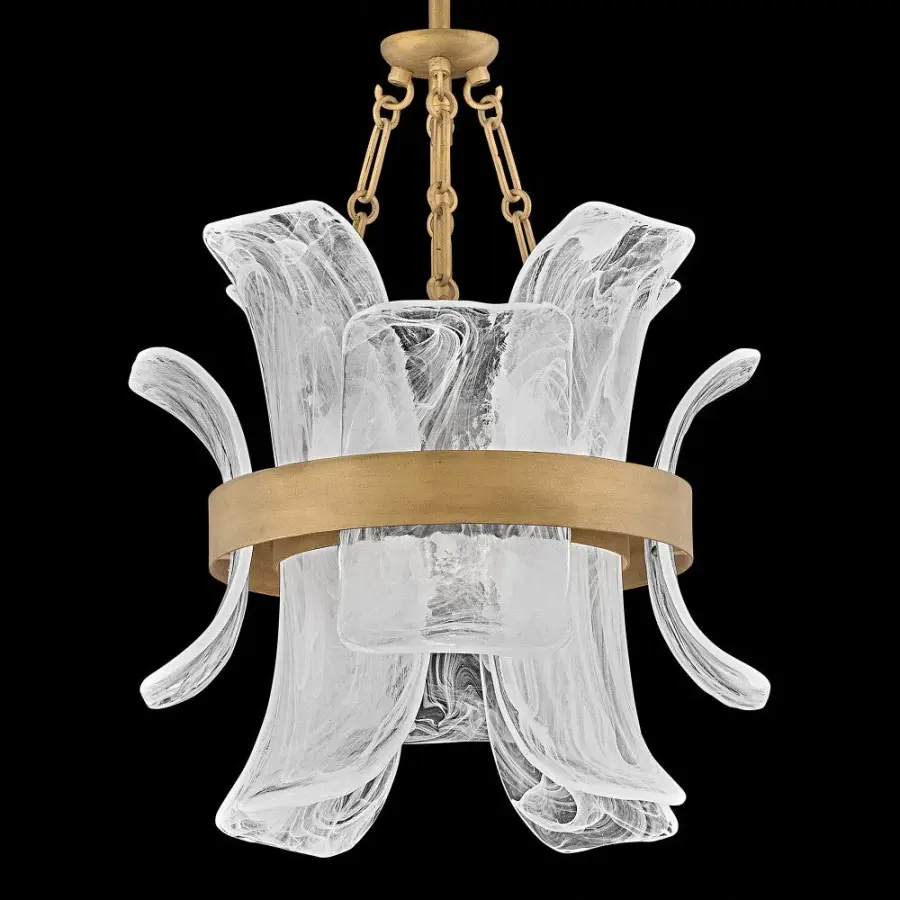 Fleur Large Pendant in Burnished Gold - Image 8