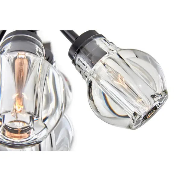 Elise Medium Semi-Flush Mount in Black - Image 3