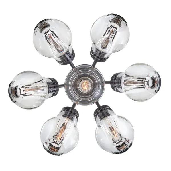 Elise Medium Semi-Flush Mount in Black - Image 4