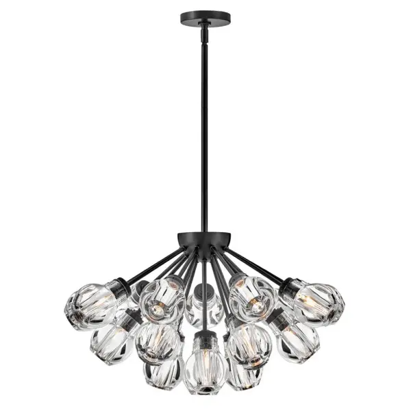 Elise Medium Convertible Chandelier in Black - Image 1