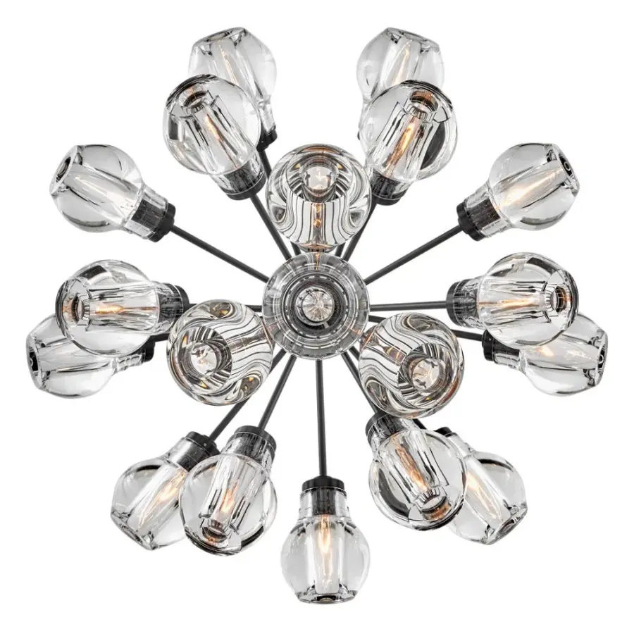 Elise Medium Convertible Chandelier in Black - Image 5