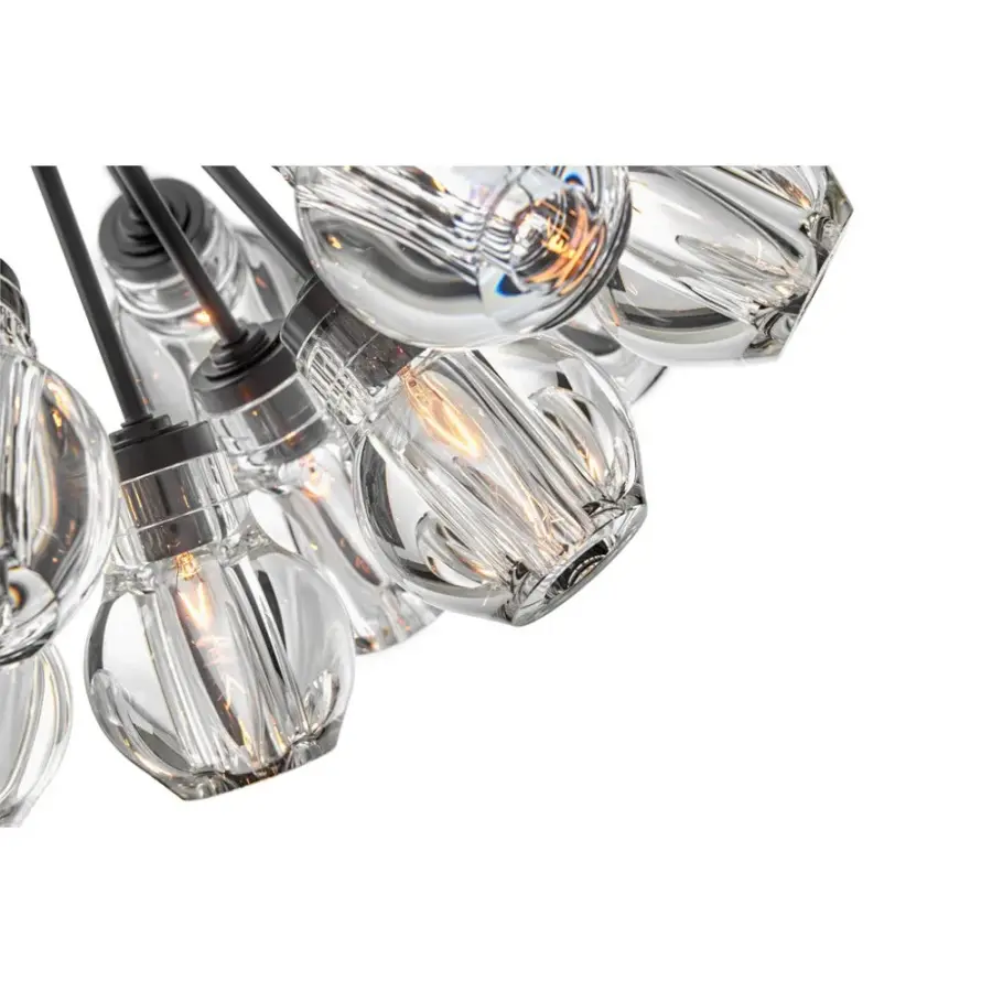 Elise Medium Convertible Chandelier in Black - Image 6