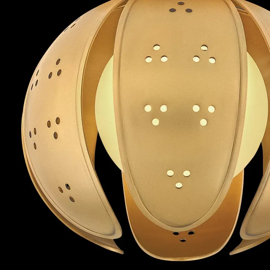 Anthos Small Semi-Flush Mount in Unlacquered Brass - Image 2