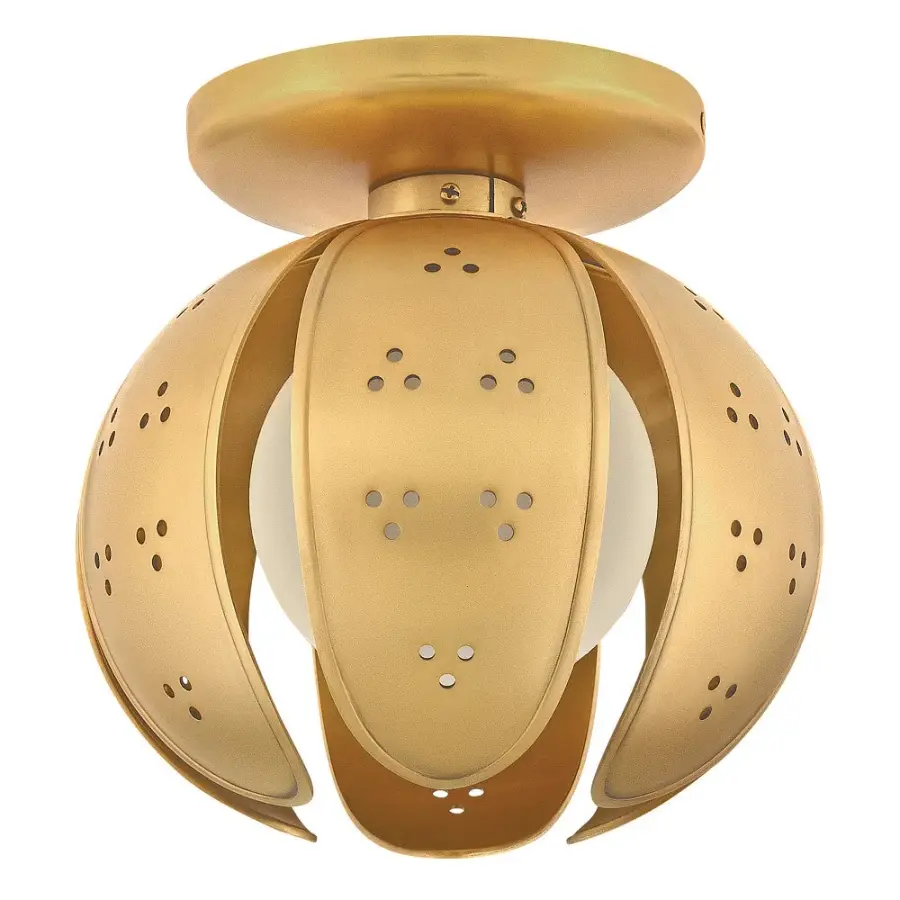 Anthos Small Semi-Flush Mount in Unlacquered Brass - Image 3