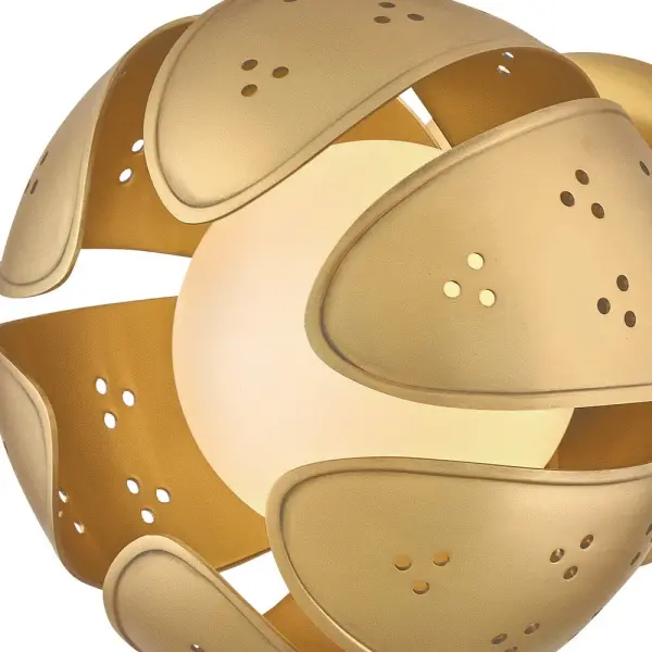 Anthos Small Semi-Flush Mount in Unlacquered Brass - Image 4
