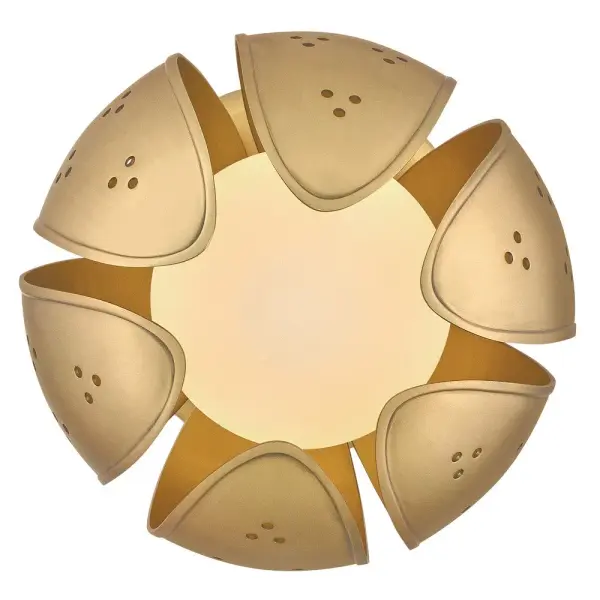 Anthos Small Semi-Flush Mount in Unlacquered Brass - Image 5