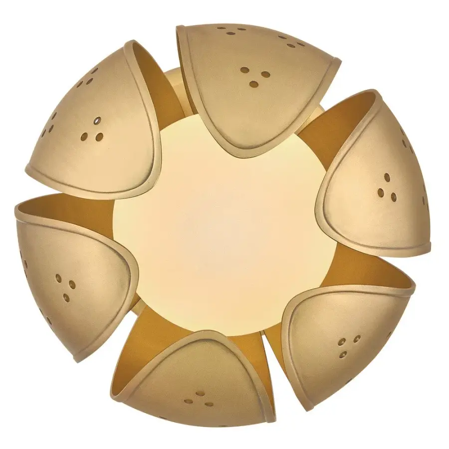 Anthos Small Semi-Flush Mount in Unlacquered Brass - Image 5