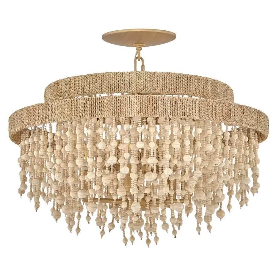 Freya Medium Semi Flush Mount in Burnished Gold - Image 3