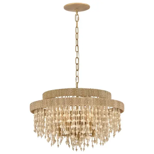 Freya Medium Semi Flush Mount in Burnished Gold - Image 4