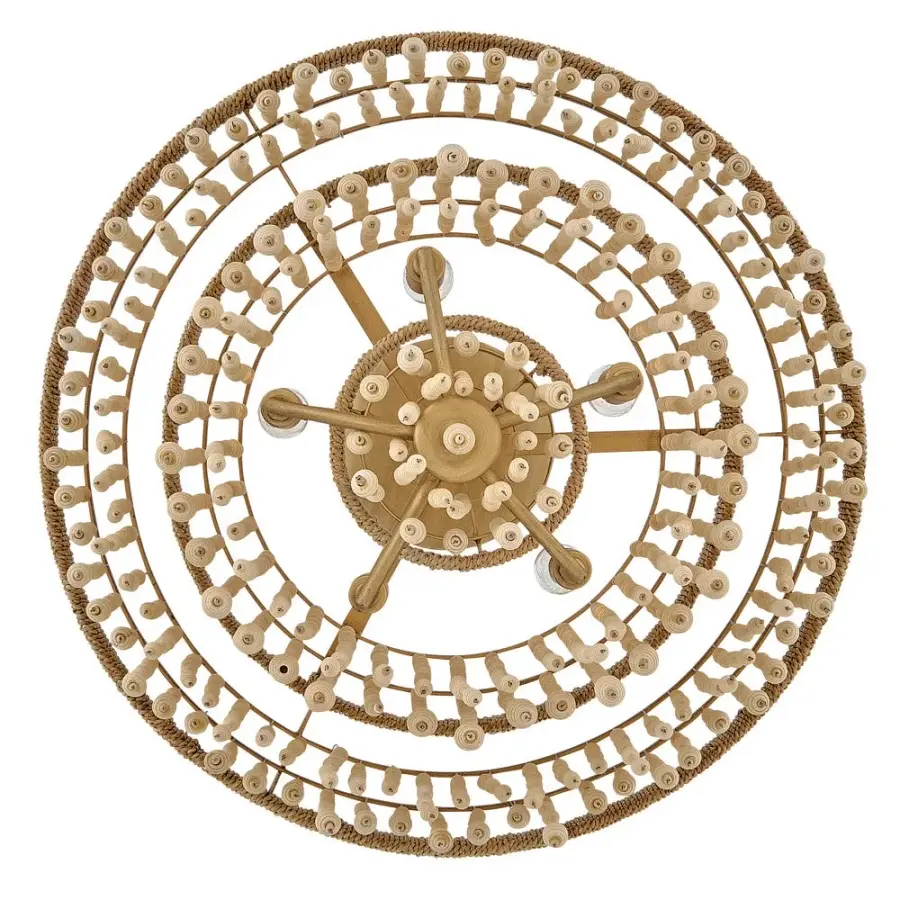 Freya Medium Semi Flush Mount in Burnished Gold - Image 9