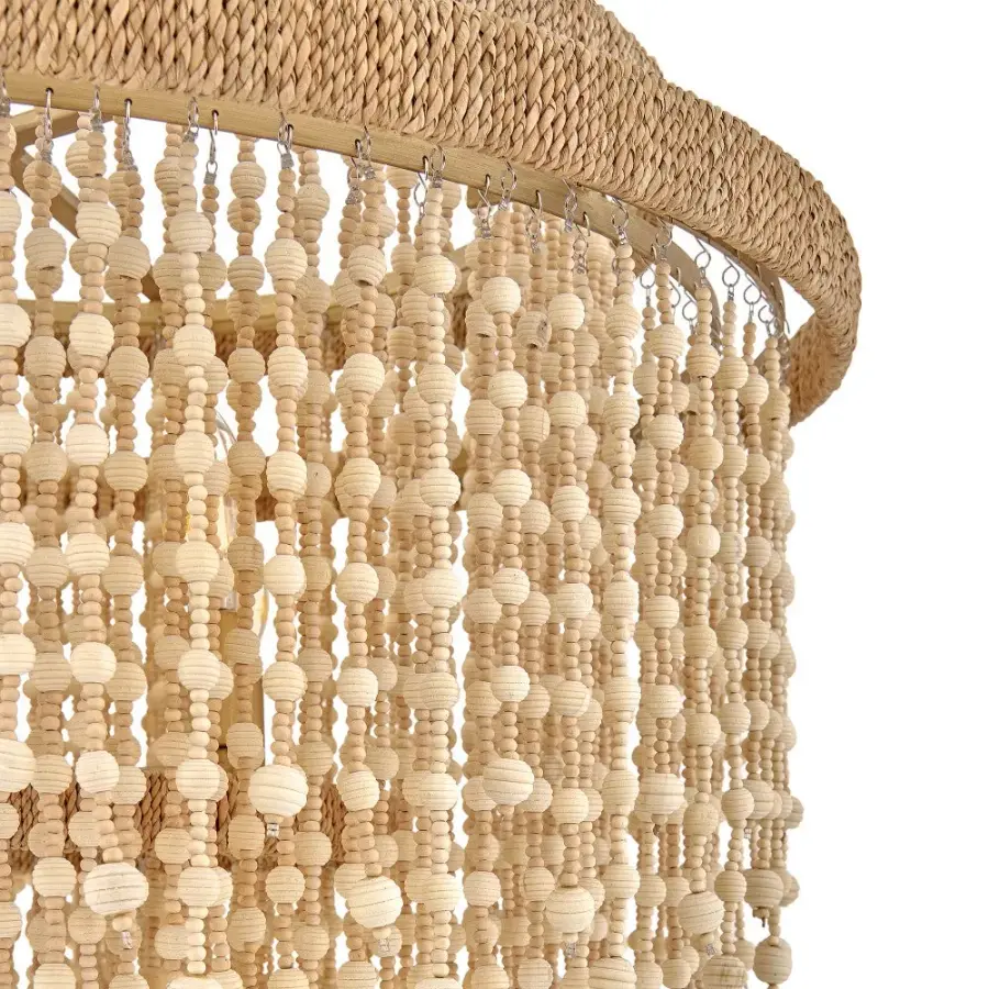Freya Medium Chandelier with Wooden Beads - Image 4