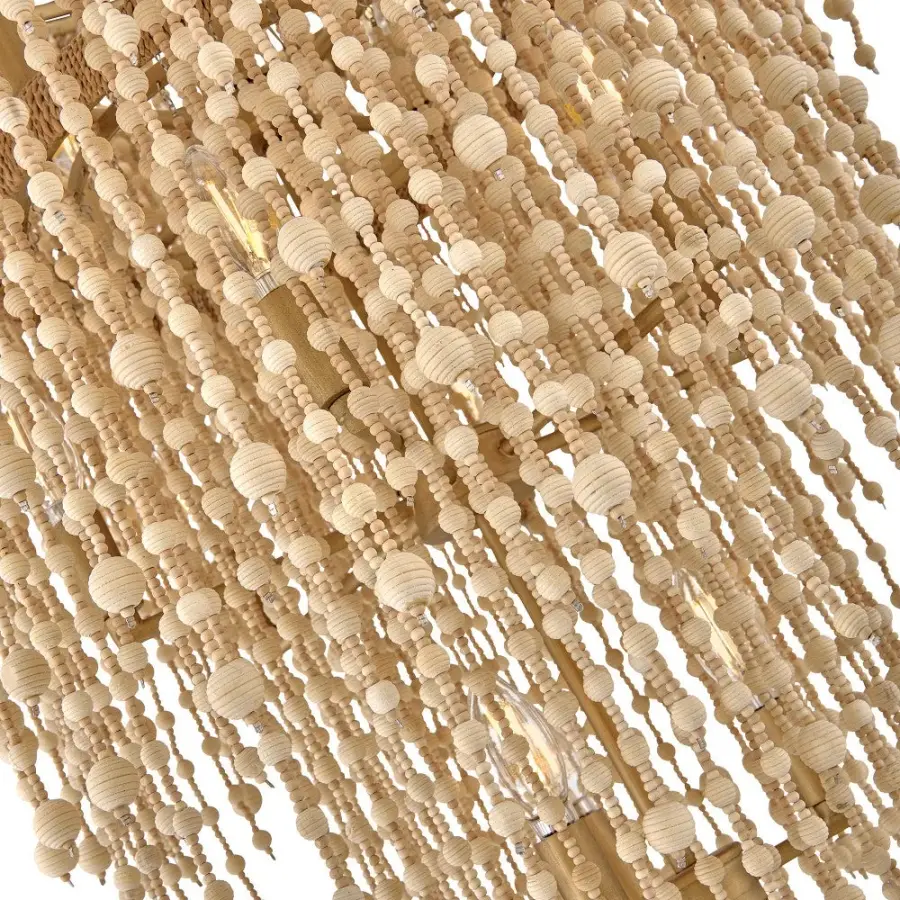 Freya Medium Chandelier with Wooden Beads - Image 5