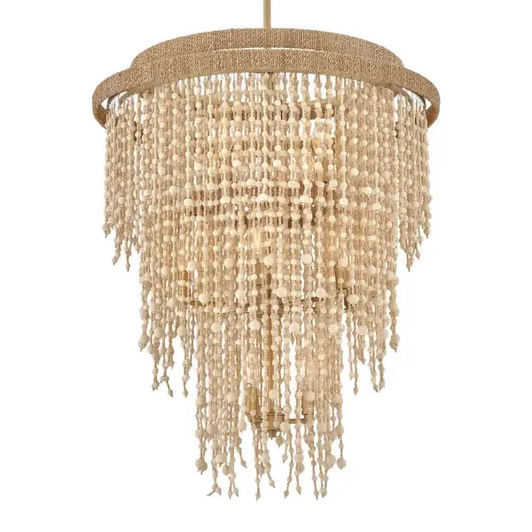 Freya Medium Chandelier with Wooden Beads - Image 6