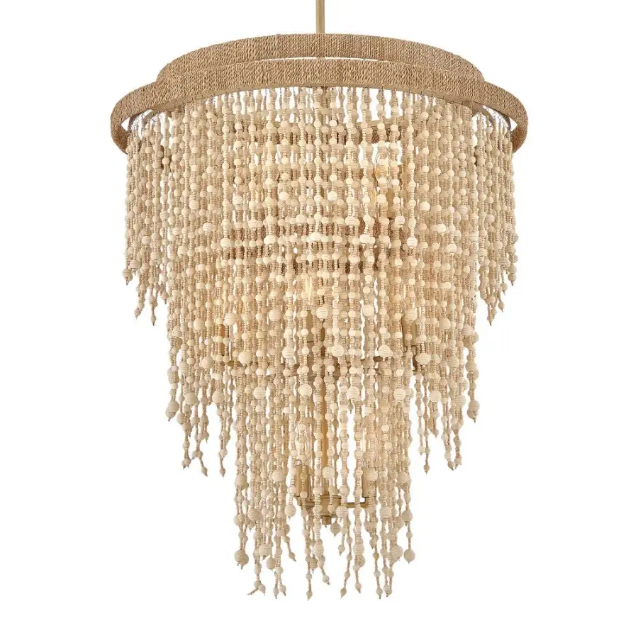 Freya Medium Chandelier with Wooden Beads - Image 6