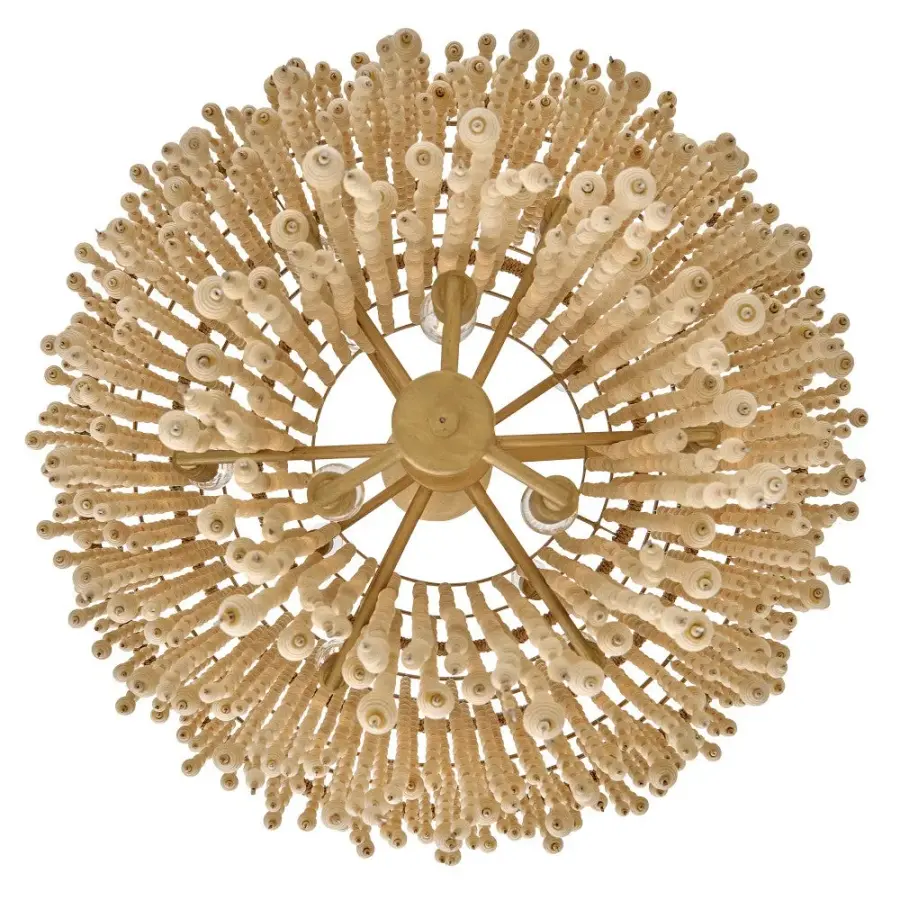 Freya Medium Chandelier with Wooden Beads - Image 8