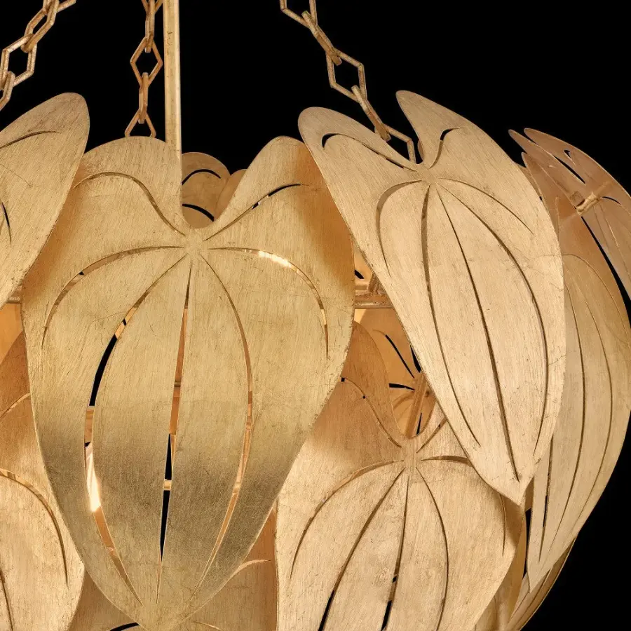Camille Medium Chandelier in Distressed Brass - Image 2