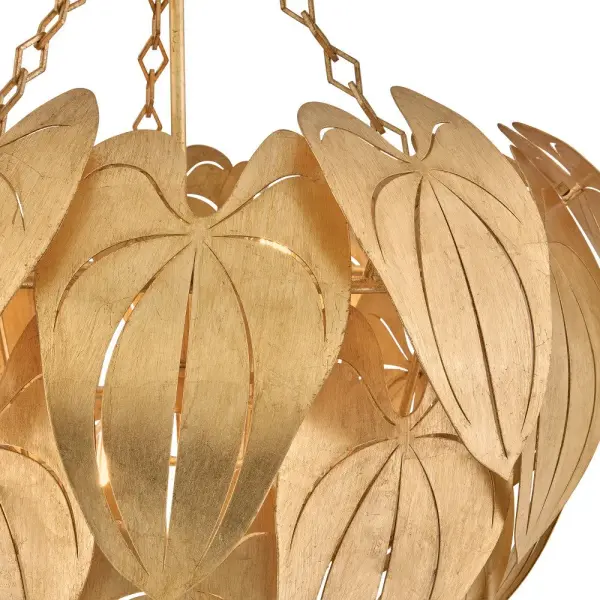 Camille Medium Chandelier in Distressed Brass - Image 4