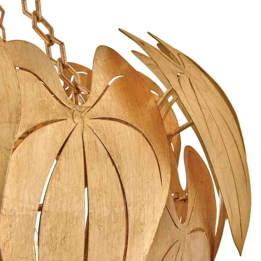 Camille Medium Chandelier in Distressed Brass - Image 5