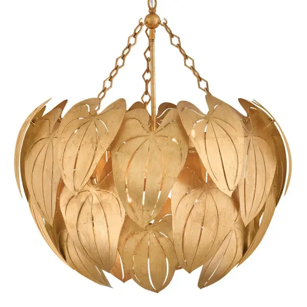 Camille Medium Chandelier in Distressed Brass - Image 6