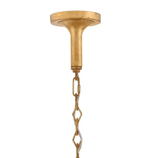Camille Medium Chandelier in Distressed Brass - Image 7