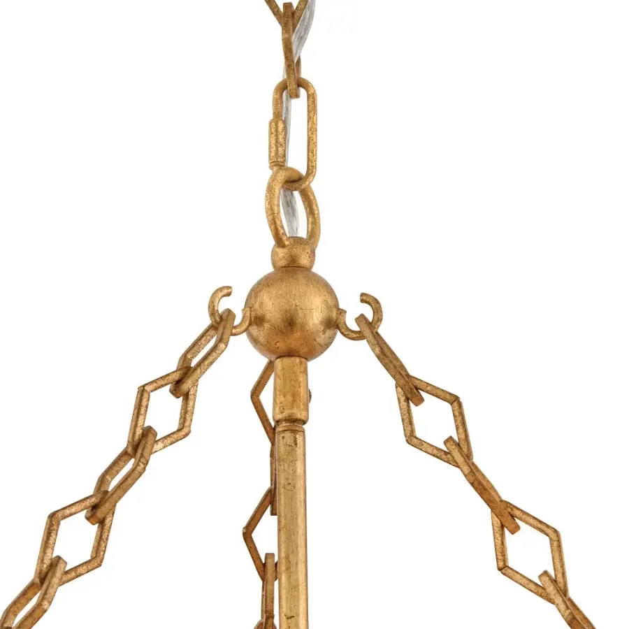 Camille Medium Chandelier in Distressed Brass - Image 8