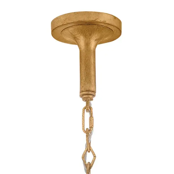 Camille Medium Chandelier in Distressed Brass - Image 10